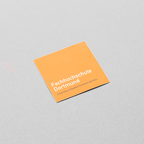 FH Aufkleber, quadratisch, orange