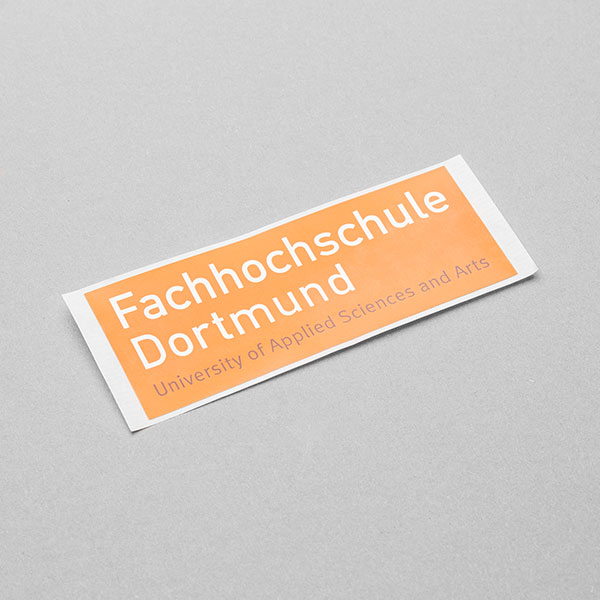 FH Aufkleber, lang, orange