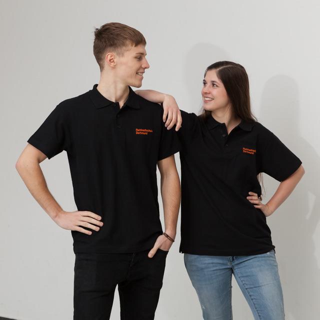 Polo-Shirt mit FH-Logo, schwarz