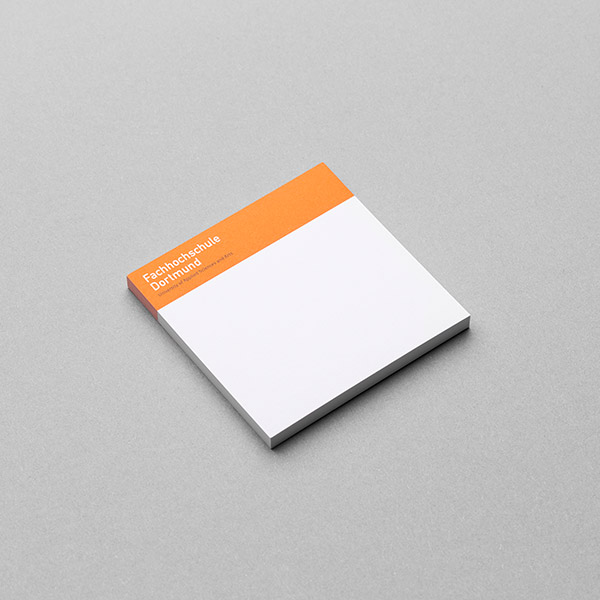 FH Haftnotizen, weiß/orange  -verschiedene Größen